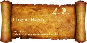 Linges Magda névjegykártya